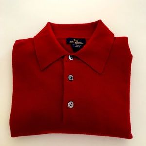 BROOKS BROTHERS SWEATER, LARGE, COLOR, RED.